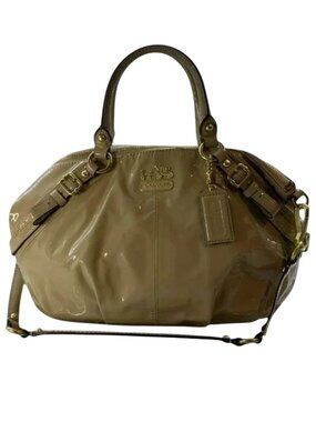 Coach Madison Patent Sophia Satchel  - Camel